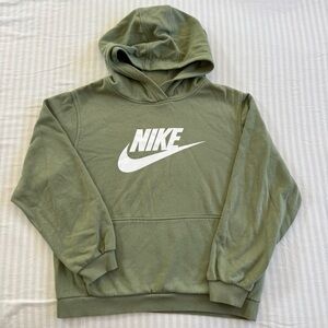 Nike green hoodie with white logo